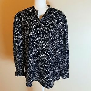 Express Black and White Blouse